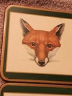   Vintage Pimpernel Fox Head Retired Drink Coasters Lot Of 5 