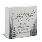 Christmas Decor Wood Desk Signs  Christian Bible Vintage Christmas O Holy Night