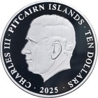 2025 Pitcairn Islands 5 Ounce Silver  10 Ocean Wonders Sea Turtle Ogp Coa