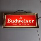Rare Vtg Anheuser Busch Budweiser Florescent Light Up Beer Sign Advertising 9x20