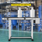 Vevor 59 x7 8  Belt Conveyor 110v Powered Rubber Pvc Belt W  Double Guardrail