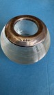 Nice Old British Sterling Silver Ribbed Glass Orb Form Match Holder Striker