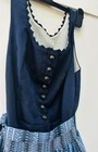 Genuine Vintage Echtes Dirndl Blue Traditional Oktoberfest Dress Size M