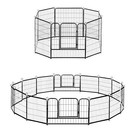 24 32 40 Inch Metal Dog Pen Heavy Duty Playpen Pet Exercise Fence W door Outdoor