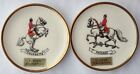 Wien Echter Stahlstich Porcelain 3  Plates-passage courbette Horse Ride Dressage