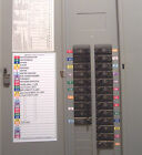 Circuit Breaker Labels Electric Panel Box - Color-coded 40 Position Adhesive 