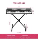 Full Size New Lagrima Lag 61 Key Portable Electric Piano Keyboard X Stand