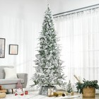 Homcom 9 Unlit Snow Flocked Pine Artificial Christmas Tree With Realistic Branch