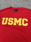 Vintage Y2k 2000s Usmc United States Marine Corps Military T Shirt Red Size M