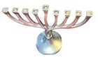 Vintage Silvertone Hanukkah Menorah Jewish Judaica Hebrew Candelabra