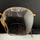 Vintage Signed 1 10 12k Gf Rimless Eyeglasses Gold Engraved Bridge Cable Temples