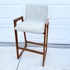 Mid Century Vintage Danish Modern Teak Barstool Made In Denmark Mcm