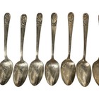 President Spoons Silver Plated 6  Lot Of 8 Wm Rogers Vintage Set Commemorative