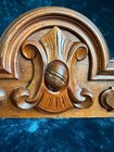 Superb Antique Victorian Carved Walnut   Burl Furniture Gallery Pediment