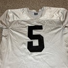 Nike Mens Game Used Football Jersey Silver Gray Black Large High School College