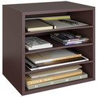  4-tier Paper Organizer  Desk File Organizer  Stackable Letter 4 Tier Espresso