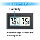 Jedew 2 Pack Mini Digital Hygrometer Thermometer Gauge  Indoor Outdoor Black 