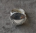 Unique Navajo Button Cover Ring By Davin Benally Sterling Silver 5 8 Grams