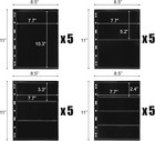 Elsjoy 20 Sheets 40 Pages Stamp Album Pages  9-hole Stamp Collection Inserts