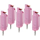 5 Pack Police Magnum Pepper Spray 1 2oz Pink Molded Keychain Defense Security