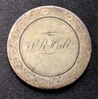 1873 Love Token    w  R  Hall    From Seated Liberty Half Dollar  Enn Coins