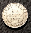 1917 C Newfoundland Silver  25 Cents  Nice Coin  Enn Coins