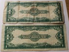 Two 1923  1 Silver Certificates Speelman-white  Large Washington Dollar Notes