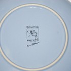 1988 Paris Bottman Design Cat With Bird Blue Plate Made In Japan