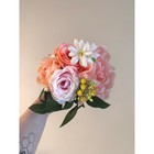 Lot 3 Faux Peony Rose Flowers Pink Peach Bridal Bouquet Wedding Decor Silk Party