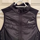 Nike Women s Black Running Full Zip Vest Sz Small Lightweight Polyester Pockets