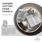 Premium Silver Hand Towels-100  Cotton  Soft   Absorbent  Fast Drying  Elegan   