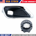Front Left Driver Led Fog Driving Light W  Chrome Bezel Fit 19-23 Jeep Cherokee