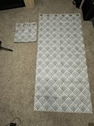 Grey Geometric Blackout Curtain Panels Set Of 2 Grommet Top 84    X 40    Gray White