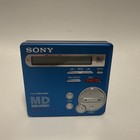 Sony Mz-r70 Walkman Portable Md Minidisc Recorder   Remote Bundle Blue Tested