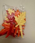 Happy Thanksgiving Fall Leaf Cupcake Toppers picks     New