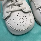 Vintage Stride Rite Baby White Leather Shoes Infant Booties 3-6 Months