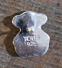 Tous Sterling Silver 925 Earrings Bear Motif Faceted Mother Of Pearl Signed