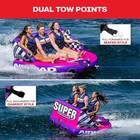 Towable Tube 3 Rider Inflatable Boat Heavy Duty Nylon Teal Airhead 1-3