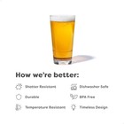 Tossware Reserve 16oz Stacking Pint  Set Of 4  Premium Set Of Clear