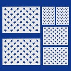6 Or 12 Pieces American Flag 50 Star Stencil Templates 6 Sizes American Flag