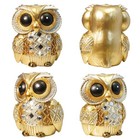 Owl Figurines Home Decor - Gold Owl Statue For Shelf  Office Decor  Spiritual   