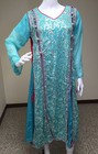 Indian Pakistani Designer Salwar Kameez Party Blue Bridal Gown Embroidery  S
