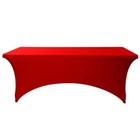 6ft Red Fitted Spandex Tablecloths Rectangular Wedding Party Banquet Stretch Tab