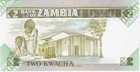 Zambia  Nd  1980-1988   Unc 2 Kwacha Banknote Paper Money Bill P- 24c