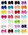 Choicbaby 28pcs 6 Inches Grosgrain Ribbon Hair Bows Large Hair Bows Alligator Cl