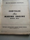 Vintage Chrysler Ace Marine Engine Model M-26 Maintenance Manual