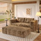 80  King Size Futon Sofa Bed Sectional Convertible Couch With Chaise Blanket