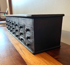 Antique Oak Wood 21 Drawer Tabletop Apothecary Cabinet - Beautiful 