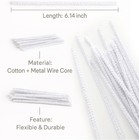 50 Pcs Pipe Cleaners Cotton Bristles Flexible Metal Wire Cleaning Tool