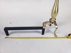 Vintage Fireplace Andirons Set Of 2 Federal Style Solid Brass Cast Iron Legs